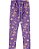 calça legging infantil menina flanelada estampa universo roxa tamanhos 4 a 8 anos - Imagem 2