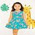 vestido infantil menina estampa girafinhas marlan algodão várias cores tamanhos 4 a 8 anos - Imagem 1
