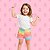Short Infantil Tie Dye Multicor 100% Algodão Conforto e Estilo para Meninas 4 anos - Imagem 2