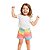 Short Infantil Tie Dye Multicor 100% Algodão Conforto e Estilo para Meninas 4 anos - Imagem 1