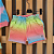 Short Infantil Tie Dye Multicor 100% Algodão Conforto e Estilo para Meninas 4 anos - Imagem 5