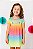 vestido infantil menina tie dye vibrante degradê com glitter meia malha algodão tamanhos 4 a 10 anos - Imagem 1