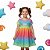 vestido infantil menina tie dye vibrante degradê com glitter meia malha algodão tamanhos 4 a 10 anos - Imagem 2
