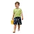 bermuda infantil menino tactel preto estampada atmosfera praiana tamanhos 4 e 8 - Imagem 1