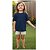 camiseta azul marinho infantil lisa unissex 100% algodão confortável tamanhos 2 a 16 - Imagem 2