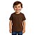 camiseta marrom infantil lisa unissex 100% algodão macia confortável tamanhos 2 a 16 - Imagem 1
