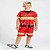 Fantasia de bombeiro infantil masculino macacão poliéster vermelho nos tamanhos 4 e 6 anos - Imagem 1