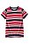 camiseta infantil menino com listras multicoloridas poliéster 6 anos - Imagem 1