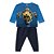 conjunto inverno infantil bebê menino flanelado blusão manga longa e calça moletom várias cores 1 e 2 anos - Imagem 1