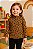 blusa infantil feminina animal print onça manga longa marrom tamanho 2 anos - Imagem 2