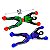 boneco hero squad ninja gruda e desce na parede kit 2 coloridos - Imagem 2