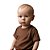 kit 2 camisetas marrom infantil lisa unissex 100% algodão confortável nos tamanhos 2 a 16 - Imagem 6