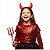 tiara diabinha com led halloween preta com chifre vermelho para festas tamanho único - Imagem 1