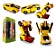 carrinho brinquedo transformers amarelo vira robô tem som musical bate e volta a pilha - Imagem 1