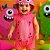 fantasia de monstro infantil menina macacão rosa algodão com capuz aplique tamanhos 1 a 3 anos - Imagem 2