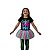fantasia infantil menina halloween conjunto esqueleto neon blusa legging saia tule tamanhos 1 a 10 anos - Imagem 1