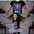 fantasia infantil menina halloween conjunto esqueleto neon blusa legging saia tule tamanhos 1 a 10 anos - Imagem 3