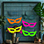 Kit 10 máscaras de festa lisa feminina neon em várias cores tamanho único - Imagem 2