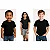 kit 3 camisetas lisas infantil preta 100% algodão unissex macia confortável tamanhos 2 ao 16 - Imagem 1
