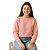 blusão moletom rosa flanelado básico feminino tamanhos juvenil - Imagem 2