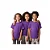 kit 3 camistas lisas infantil roxa unissex 100% algodão confortável escolar casual dia a dia tamanhos 2 ao 16 - Imagem 3