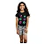 camiseta customizada infantil menina simbolos divertidos 100% algodão confortável tamanhos 2 a 10 - Imagem 2