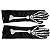 luva caveira halloween festa adulto infantil preto poliéster manga longa tamanho único 11 cm x 38 cm - Imagem 3