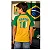 camiseta Brasil infantil masculina futebol 100% algodão macia confortável tamanhos 8 a 16 - Imagem 2