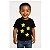 camiseta customizada infantil unissex estrelas amarela 100% algodão tamanhos 2 a 10 - Imagem 2