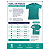 camiseta verde agua infantil 100% algodão confortável lisa unissex escolar casual tamanhos 2 a 16 - Imagem 4