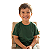 camiseta verde militar musgo básica unissex 100% algodão macia confortável tamanho infantil juvenil adulto - Imagem 5