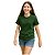 camiseta verde militar musgo básica unissex 100% algodão macia confortável tamanhos infantil juvenil adulto - Imagem 2