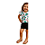 kit sereia menina conjunto blusa short com chinelo estampado tamanhos 2 e 3 anos - Imagem 2