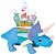 Dinossauro Amigo Feitos Em Vinil Macio Triceratops Azul - Imagem 2