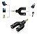 Adaptador P2 Macho x P2 Fêmea Áudio/Microfone - Imagem 1