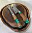 KIT FULL CARBONO VERDE - Churrasco 8" + Garfo 8" + Caixa de Madeira - Imagem 6