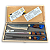 KIT FULL CARBONO AZUL - Classic 8" + Chaira 8" + Garfo 8" + Caixa de Madeira - Imagem 1