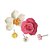 Kit 5 Enfeites Biscuit - Mix Flores - Imagem 1
