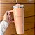 Copo Garrafa Térmica Inox com Canudo Rosa Salmão - 1,2L Personalizada - Imagem 1