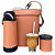 kit Mateira Masculina Fechada 3 Peças Personalizada Couro Sintético Caramelo + Cuia Porongo + Bomba - Imagem 1