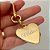 Chaveiro Metal Coração Banhado a Ouro - Personalizado - Imagem 4