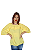BLUSA PLUS SIZE  MG 3\4 CREPE AMARELA - Imagem 2