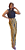 CALÇA CASUAL LISTRAS AFRICAN  PERNAS FLARE - Imagem 3