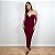 Vestido midi decote coração Michella - Imagem 1