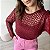 Blusa com transparência chevron Cassiana - Imagem 1