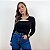 Blusa manga longa com fivela frontal Michele - Imagem 1