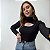Blusa canelada com recorte frontal Esmeralda - Imagem 1