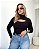 Blusa canelada com recorte frontal Esmeralda - Imagem 5