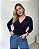 Blusa manga longa com drapeado frontal Amália - Imagem 5