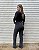Calça reta jeans com strass frontal Helo - Imagem 5